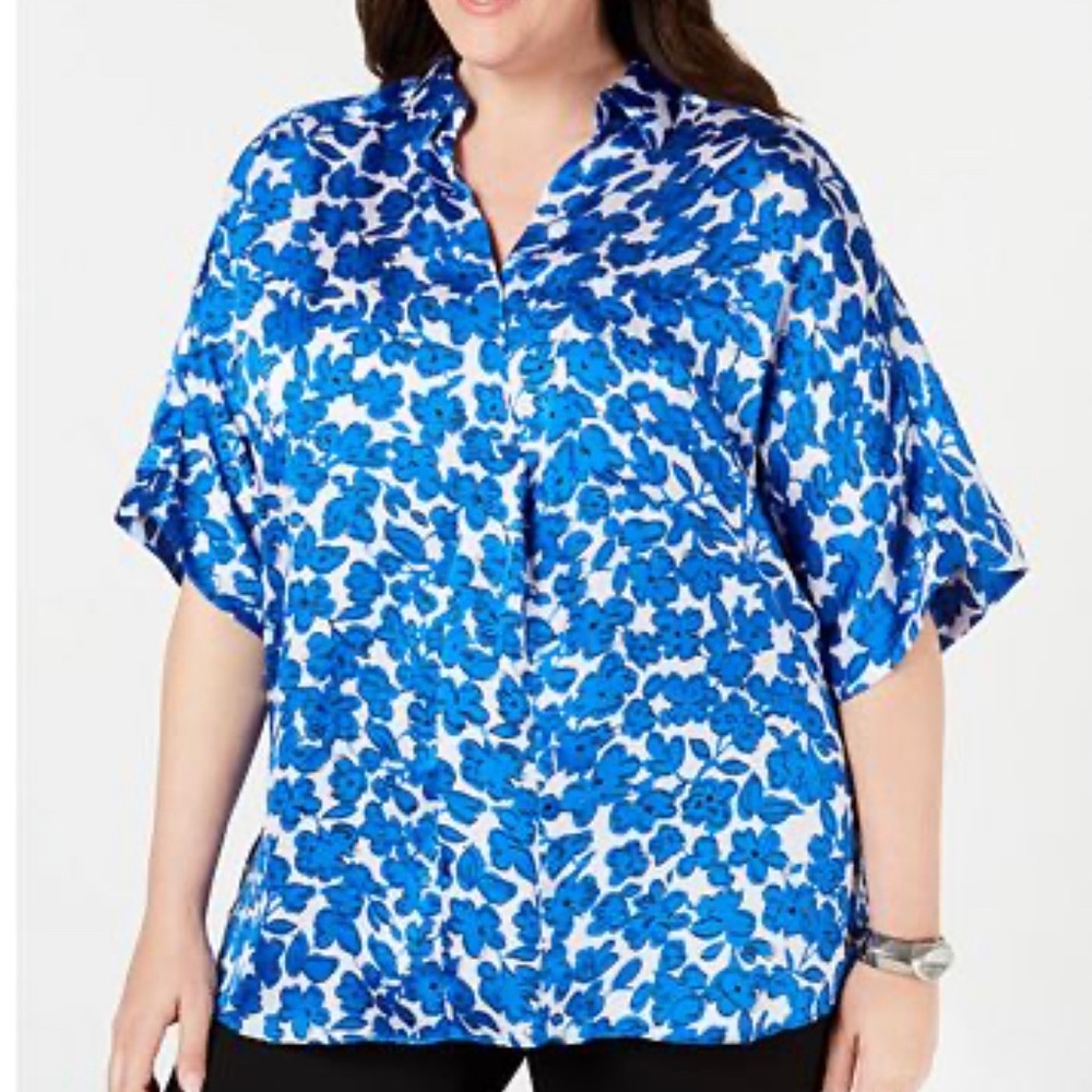 Alfani PLUS SIZE 2X Floral Print Top NWT